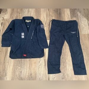 Moya Adult A0F Gi: Navy Blue Martial Arts Brazilian Jiu Jitsu Gi Set